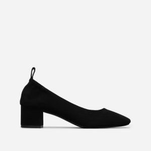 Everlane Day Heel: Black Suede (Size 10)